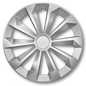 Albrecht 13 Pouces Argent enjoliveurs pour Jantes en Acier - Fame enjoliveur de Roue en Plastique avec Peinture en Couches - Enjoliveurs dans l'emballage d'origine Albrecht - Fabriqu&eacute; en UE (Albrecht Auto-Zubeh&ouml;r GmbH, neuf)