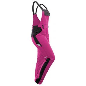 strongAnt - Pantalon de travail extensible - Salopette - Noir-gris rose - Avec poches pour genouill&egrave;res - Pour femmes Pantalon de combinaison en coton - Fabriqu&eacute; en Union europ&eacute;enne., rose/noir, (StrongAnt, neuf)