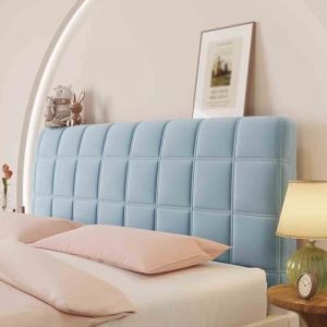 Hearda Housse Tete de Lit Matelassé, Housse de Protection Tête de Lit, Housse Tete de Lit, Housse de Tête de Lit Lavable pour Lits Simples Doubles King Size (70x160cm,Grand Plaid Bleu foncé) (Hearda, neuf)