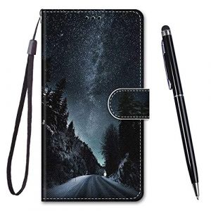 TOUCASA Coque pour iPhone 8,Housse iPhone 7,Coque Cuir PU Portefeuille &agrave; Aimant Colourful Design Coque Rabat Portefeuille [Cr&eacute;atif Peint] &Eacute;tui pour iPhone 8/7 (4,7 Pouces)-Route de Montagne (Mltour-EU, neuf)