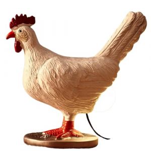 Lampe de table en forme d'&oelig;uf de poule, lampe de table 3D en forme d'&oelig;uf de poule, lampe LED r&eacute;aliste, veilleuse en r&eacute;sine avec USB (lampe &oelig;uf de poule) , facile &agrave; utiliser, 15,5 x 6 x 14 (Zhuotledz, neuf)