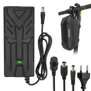 HPGAAVD 42V 2A Chargeur Trotinette Electrique,Chargeur Trottinette Xiaomi,36V Chargeur Universel Batterie Lithium avec 3 Connecteurs，Charge Rapide pour Hoverboard，E-Bike+2L Sac Etanche (HPGAAVD, neuf)