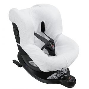 Babysanity® Housse de siège de voiture universelle 0/18 en double éponge de coton 100 % housse de siège lavable avec passage, sangles - Fabriqué en Italie - (blanc) (BABY SANITY, neuf)