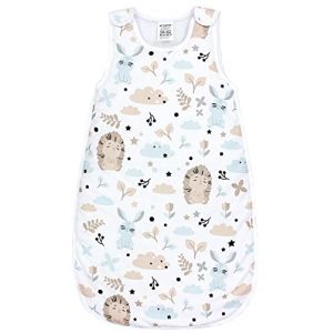 TupTam Gigoteuse Bébé 2.5 TOG – Turbulette Toutes Saisons Sans Manches avec Fermeture Éclair Latérale, Hérisson/Lapin/Beige/Vert minéral, 80-86 (LotteStyle, neuf)