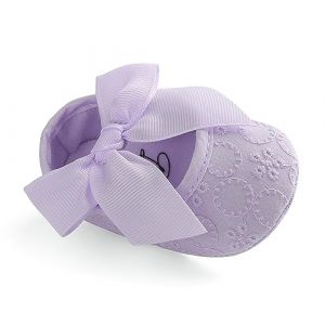 LACOFIA Chaussures Premier Pas Bébé Fille Chaussures de Baptême Bowknot Princesse Douce Antidérapante Violet 6-12 Mois (Lacofia, neuf)