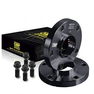 OMP Speed Jeu de 2 Élargisseurs de Voie (Entretoise de Roue) Centrés Épaisseur: 20 mm PCD: 4x100 CB: 54,1 OD: 139 Boulon x8 M12x1,5 Conique Aluminium Noir - OMPS08022001 (Fexyshop, neuf)