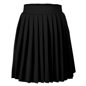 tanzdunsje Mini Jupe pour Fille, Jupe pliss&eacute;e avec Short int&eacute;gr&eacute;, Jupe-Short d'uniforme Scolaire pour Fille avec 2 Poches lat&eacute;rales, Taille &eacute;lastique Jupes Noires (FR/ES, &Acirc;ge, 10 Ans, 13 Ans,Noir) (eledance, neuf)