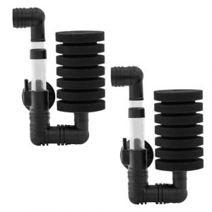 TOKSEO Lot de 2 filtres éponge à tête Unique pour Aquarium - Filtre à air pour Filtration Biologique et mécanique - Filtre éponge pour bettas crevettes et couveuses (ASJ Direct, neuf)