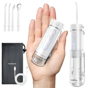 Jet Dentaire Hydropulseur Dentaire Portable, 5 Modes, Réservoir 180ml, IPX7 Étanche, Jet Dentaire de Voyage, Mini Water Flosser pour Maison et Déplacements (WAFLOO, neuf)
