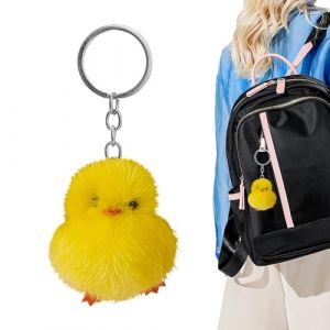 Porte-clés canard en peluche, porte-clés décoratif canard, Porte-clés animal drôle, Accessoire de sac à dos à fourrure, porte-clés drôle, accessoires de canard, original unique pour hommes et femmes (rentian, neuf)
