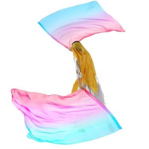 MUNAFIE Lot de 2 drapeaux d'adoration - Rectangulaires - Arc-en-ciel - Avec tige t&eacute;lescopique - Pour spectacle de danse - &Eacute;glise - 9# - Rouge/violet/bleu (MUNAFIE, neuf)