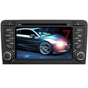 AWESAFE Autoradio 2 Din pour Audi A3 8P/S3/RS3/Sportback avec 7 Pouces &Eacute;cran Tactile,Lectuer CD DVD avec Bluetooth GPS FM RDS USB SD Dab,Support Mirrorlink/Commandes au Volant/Aide au Stationnement (ADAMOSALVATORE, neuf)