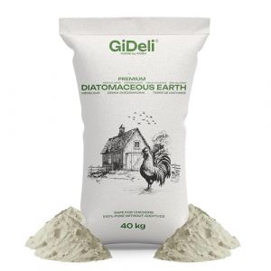GiDeli Terre de diatomée pour poulets - Poudre pure non calcinée contre l'acarien rouge - 40 kg (Posh Sp. z o.o., neuf)