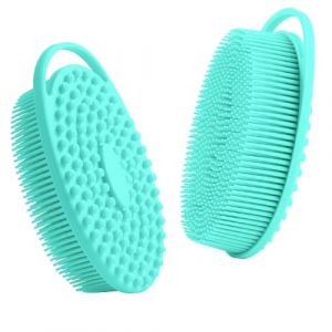 Brosse pour le corps, brosse de douche, brosse exfoliante, brosse de douche en silicone, éponge en silicone, brosse exfoliante pour le corps, éponge pour le corps, brosse en silicone, brosse de (Mengwh, neuf)