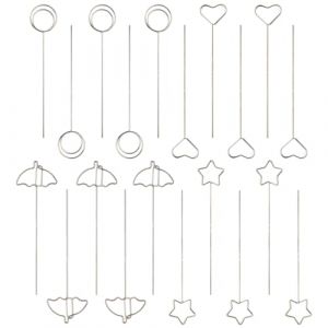 XUKZIMA Porte Photo, 20 Pi&egrave;ces Clips M&eacute;mo en M&eacute;tal, Porte Photo Pince, Tige Porte Photo, Support pour Notes Papier, D&eacute;coration de Mariage, F&ecirc;te, Photo (12 cm) (LI  YULIN UK STORE, neuf)