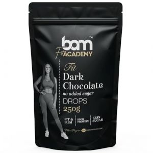 BAM P&eacute;pites de Chocolat Noir Sans Sucre &ndash; P&eacute;pites de Chocolat pour P&acirc;tisserie, Fontaine Chocolat, Chocolat Noir Cuisiner &ndash; 250 g (BAM - become a master, neuf)