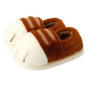 G&eacute;n&eacute;rique Pantoufles Femme Rigolote - Chaussons Chat Pantoufle Pattes d'animaux Chausson Couleur Patchwork Souples Chaussons Mignon Pantoufle avec Semelle en Caoutchouc Slippers Peluche Pantoufles (lijinlian093, neuf)