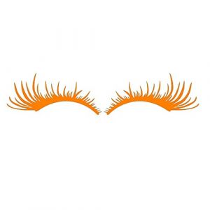 Cils pour phares de voiture, Autocollants pour phares de voiture, Autocollant de d&eacute;coration de voiture, Autocollant pour carrosserie de v&eacute;hicule, 1 paire (orange) (weifangfenggushangmao, neuf)