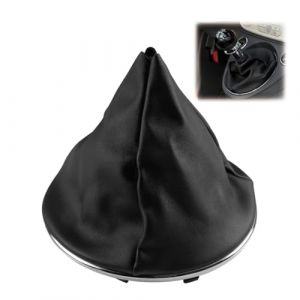 NHQZ Soufflet de Levier de Vitesses en Similicuir Compatible avec Fiat 500 Soufflet Levier de Vitesse pour Fiat 500 avec Anneau de Retenue et Cadre Circulaire Chrom&eacute;,fiat 500 accessoire (NHQZ, neuf)