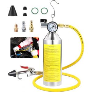 MOTOCOCHE AC Flush Kit avec manom&egrave;tre, soupape de surpression, t&ecirc;te de pulv&eacute;risation et tuyau, nettoyant HVAC pour R410A, R134A, R22, tuyaux de climatisation et condensateur, &eacute;vaporateur (MOTOCOCHE DIRECT, neuf)