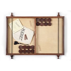 Jeu De Soci&eacute;t&eacute; Pucket En Bois - Jeu de Bataille Pour 2 Joueurs Dont Le Challenge Est De Catapulter Des Palets Dans Le Camp Adverse - Commerce Equitable - Table &agrave; L'&eacute;lastique - Par ET Games (Juggle World - Specialist Juggling Store, neuf)