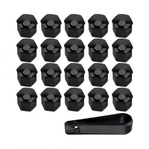 WSXCDE 20 Pi&egrave;ces Capuchon d'&eacute;crou de Roue, pour Audi Q2 Q3 Q4 Q5 Q7 Q8 SQ2 SQ5 SQ7 SQ8 RS-Q3 RS-Q8 TFSI 19mm Capuchons d'&eacute;crou de Roue de Voiture, Cache-vis Boulon Jantes Anti-poussi&egrave;re (kunmingjungufuzhuangxiaoshouyouxiangongsicaiyanjun, neuf)
