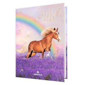 Oberthur - 1 Agenda Scolaire Journalier - Collection Cheval et Arc-en-ciel - Août 2025 à Juillet 2026 - Format 12 x 17 cm (Papeterie Libellus, neuf)