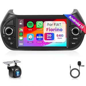 2GB+64GB Android Autoradio pour Fiat Fiorino/Qubo/Citroen Nemo/Peugeot Bipper avec Carplay Android Auto, Hodozzy 7 Pouces Écran Tactile Radio avec GPS WiFi Bluetooth DSP Radio FM/RDS avec Caméra (Hodozzy Direct, neuf)