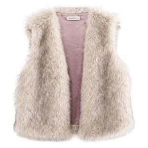 Amazhiyu Gilet en fourrure synthétique pour femme - Gilet court en peluche - Automne et hiver - Sans manches - En fausse fourrure - Gilet d'hiver chaud en polaire, Abricot, XL (Amazhiyu, neuf)