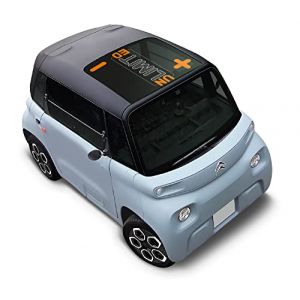 REPRESENTE 03 (Orange) - Pare-Soleil Compatible avec Citro&euml;n AMI - Sp&eacute;cial Toit vitr&eacute;. Vinyle Micro-perfor&eacute;. Att&eacute;nue l'&eacute;blouissement du Soleil sans g&ecirc;ner la visibilit&eacute; - (AMI-GO CLUB, neuf)