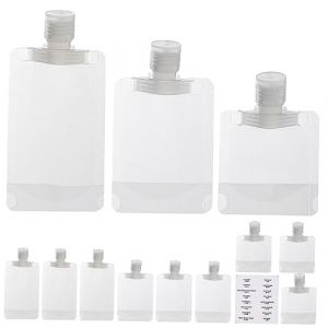 CIYODO Set de Bouteilles de Voyage Rechargeables Flacons Cosm&eacute;tiques &Eacute;tanches avec &Eacute;tiquettes pour Lotion Shampooing Gel Kit Toilette Pratique pour Voyage et Avion (ChanghaiWall, neuf)