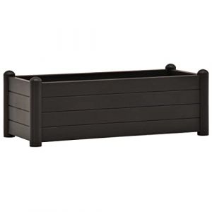 vidaXL Lit Surélevé de Jardin Jardinière d'Extérieur Pot de Fleurs Bac à Plantes Lit de Plantation Plate-Bande Cour PP Anthracite 100x43x35 cm (vidaXL FR, neuf)
