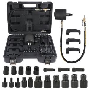 KAISAL 24pcs Extracteur d'injecteur Pneumatique, Extracteur d'injecteur Diesel avec Adaptor, Injecteur Extracteur Compatible avec Bosch, Delphi, Denso, Siemens CR Injecteurs (KAISAL Direct, neuf)