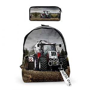 Proxiceen Tracteur Sac à dos 2 pièces pour garçons et filles, grands sacs à dos avec dos ergonomique et dos, 04 (YYOUK, neuf)