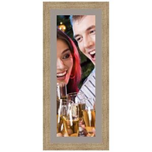 Cadres Photos p&ecirc;le m&ecirc;le multivues TV Grey 1 Photo(s) 20x60 Passe Partout, Cadre Photo Mural 25x65 cm Naturel Beige, 3.5 cm de Largeur (RK Cadres, neuf)