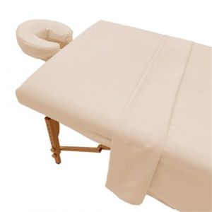 YJSZY Parure De Lit 3 PièCes en Microfibre pour Table De Massage,Drap Housse pour Table Massage,Housse De Lit Facial De Qualité SupéRieure-Drap Plat,Draphousse,Housse pour TêTièRe (Beige,80 x 185 cm) (hongyingyunshangmao, neuf)