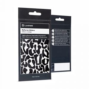 Luxshield Set d'autocollants réfléchissants - Léopard pour vélo Scooter Poussette - Stickers Rétro Réfléchissants pour Autocollants Haute Visibilité (Protect & Shine, neuf)