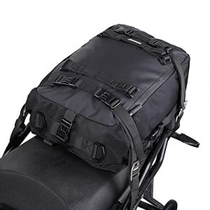 ENJOHOS Sacoche Moto Selle Arriere 10/20/30L Sac a Dos Moto Multifonctionnel Sac de Selle Motos Etanche L&eacute;ger Bagagerie Sacoche Reservoir Motos Voyage Modulaire pour Porte Bagages Arri&egrave;re, Noir-20L (TIANQIUM, neuf)