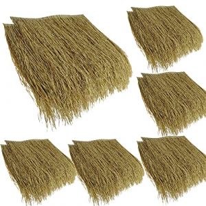 2e G&eacute;n&eacute;ration Thermofusible Chaume Panneaux Paille,PE Ignifuge Et Plus S&ucirc;r,Postuler &agrave; Tiki Bar Hawa&iuml;en Parasol Abri Jardin Gazebo D&eacute;Coration De Toit(Size:10pcs,Color:Jaune Ordinaire) (SHANGXUN, neuf)