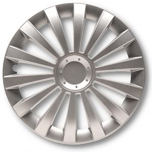 Albrecht 13 pouces argent enjoliveurs pour jantes en acier - Meridian enjoliveur de roue en plastique avec peinture en couches - Enjoliveurs dans l'emballage d'origine Albrecht - Fabriqu&eacute; en UE (Albrecht Auto-Zubeh&ouml;r GmbH, neuf)