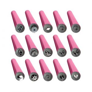 Stylo de tampon de fleur d'ongle, outil de tampon d'ongle | 15x Tampon pour outils &agrave; ongles avec 6 motifs artistiques diff&eacute;rents | Stylo de &agrave; ongles en forme de fleur, outils de pointage d'art (xinhxy, neuf)