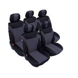 5x Housse de si&egrave;ge en tissu gris-noir, ensemble complet compatible avec Citro&euml;n C4 Grand Picasso (AUTOBITS UK, neuf)