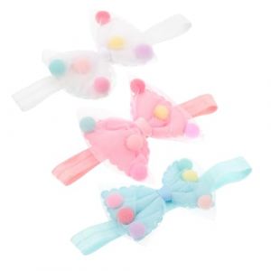HEALSOPTHY 3 pièces Bandeaux Garçon Fille Doux avec Nœud pour Accessoires Mignons pour et Tout Petits Parfaits pour Photos et Fêtes (jinhaoyue, neuf)