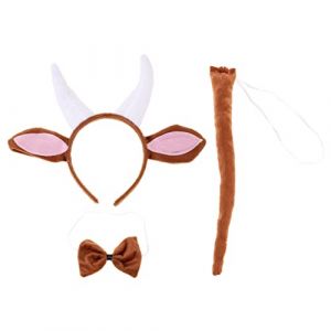 Bandeau De Chèvre Coiffe De Chèvre Oreilles Bandeau Queue Animal Cosplay Costume Cosplay Accessoire De Costume (Different Quality, neuf)