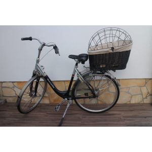 Panier de vélo pour Chien XXL avec Housse en Tissu à l'intérieur et Grille - Panier de Transport pour Chien (Marcus´Weidenhandel, neuf)