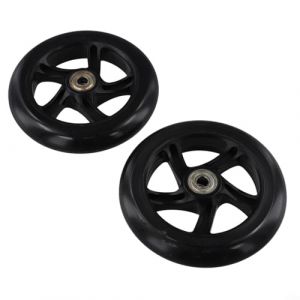 GLFLOW Lot de 2 roues de rechange Fivestar Pro Freestyle de 125 à 200 mm de diamètre en polyuréthane silencieuses (125 mm x 24 mm, noir) (shunshunyi, neuf)