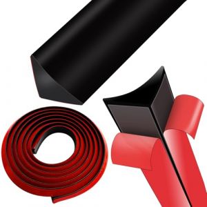 Profil Finition Plan de Travail Baguette Finition Angle Plan de Travail Cuisine Baguette de Finition Joint Cuisine Auto-Adh&eacute;sif Caoutchouc Doux Imperm&eacute;able (Noir, 1.5M&egrave;tre) (ouwangda, neuf)