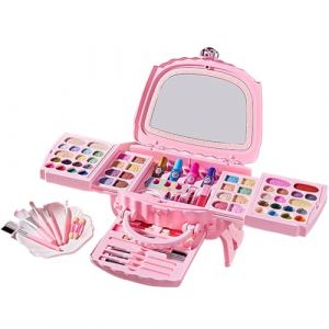 Coffret De Maquillage Enfant, Coffret Cosm&eacute;tique Fille, Maquillage Lavable S&eacute;curit&eacute; Jeu D&eacute;guisement F&ecirc;te Activit&eacute;s 3-12 Ans (fiutant, neuf)