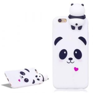 DasKAn 3D Panda Silicone Coque pour iPhone 6 Plus / 6S Plus 5,5'', Ultra Mince Antichoc Souple Gel TPU Housse de Protection &Eacute;tui de T&eacute;l&eacute;phone, Blanc#1 (DasKAn-EU, neuf)