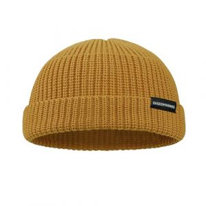 CLAPE Bonnet Docker en Tricot Court Homme Femme - Casquette Sans Visière Chaud Elastique - Trawler Beanie Knit Hat (CLape, neuf)